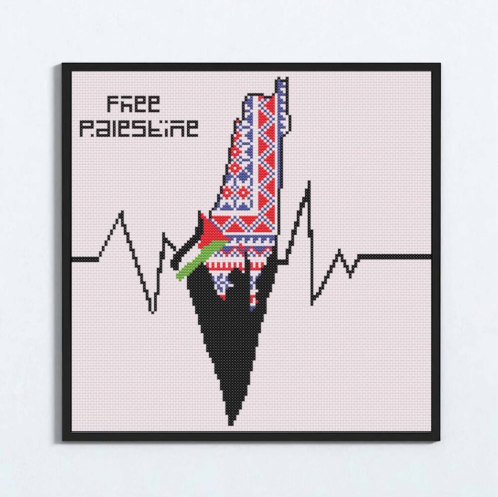 free plalestine pattern motif cross stitch palestine pdf instant download