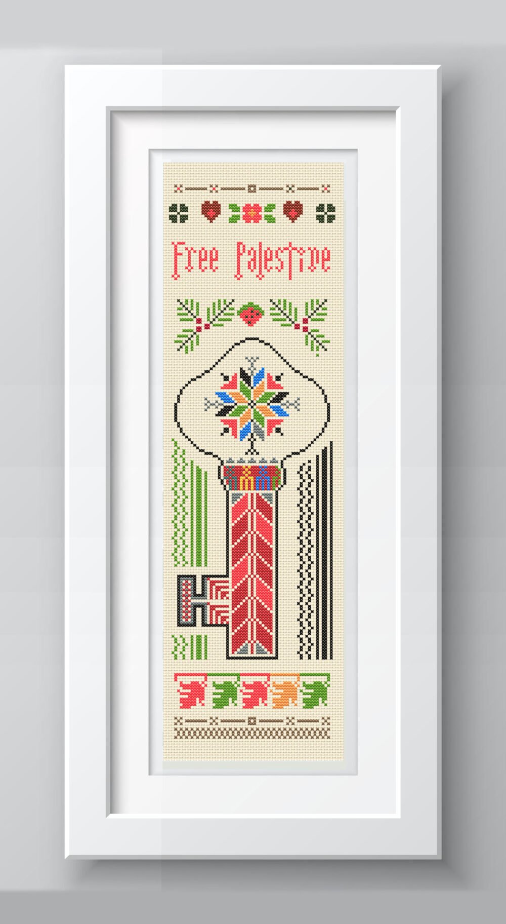 key of returns tatreez pattern motif cross stitch palestine pdf instant download