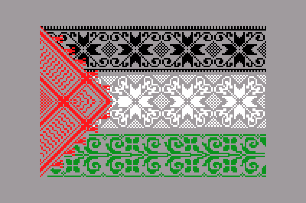 motif flag tatreez pattern motif cross stitch palestine pdf instant download