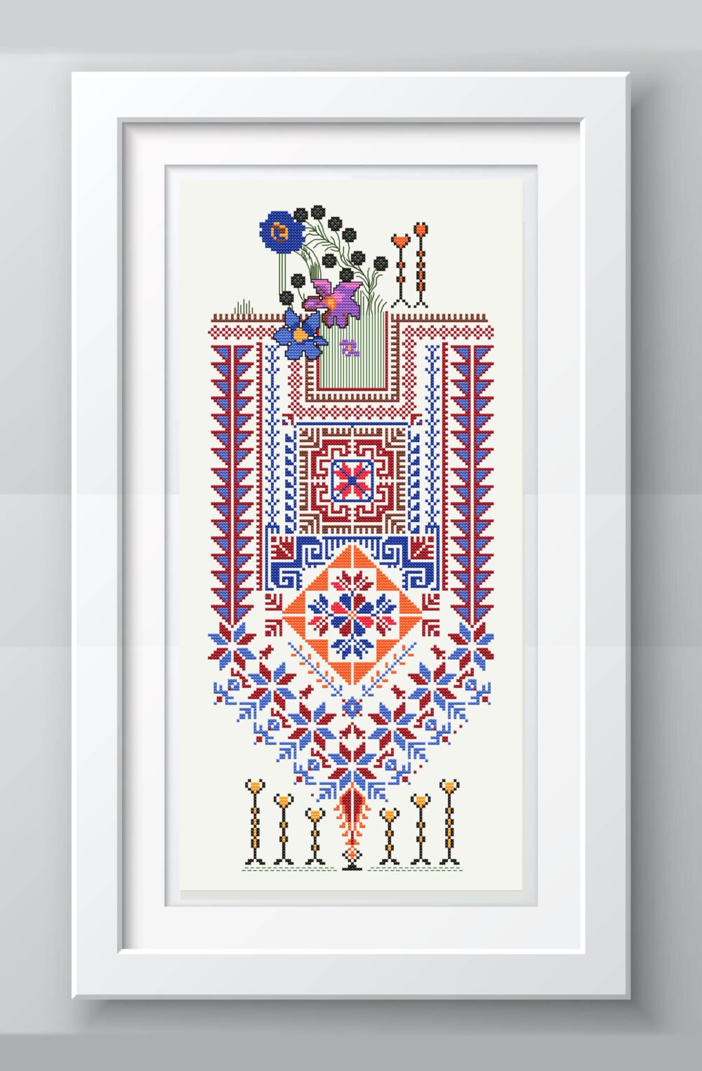 thobe book mark style tatreez pattern motif cross stitch palestine pdf instant download - Image 6