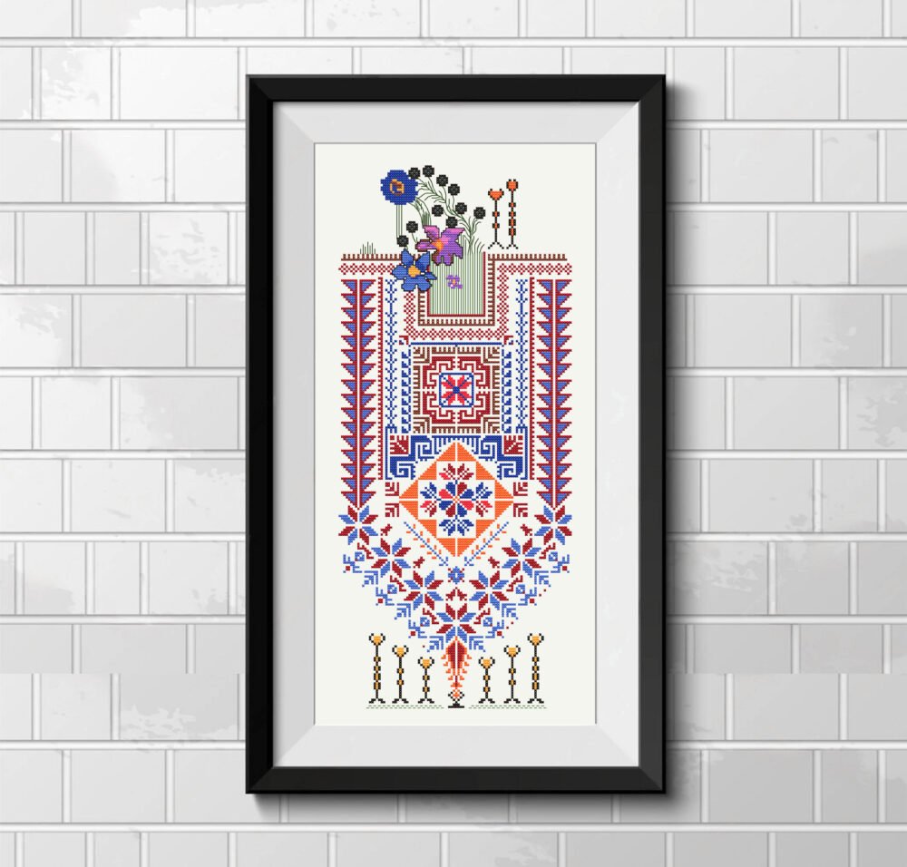 thobe book mark style tatreez pattern motif cross stitch palestine pdf instant download