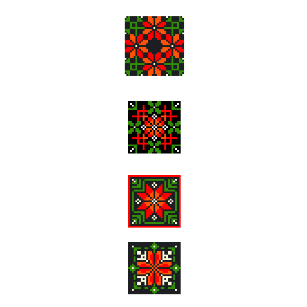 squre tatreez pattern motif cross stitch palestine pdf instant download - Image 6