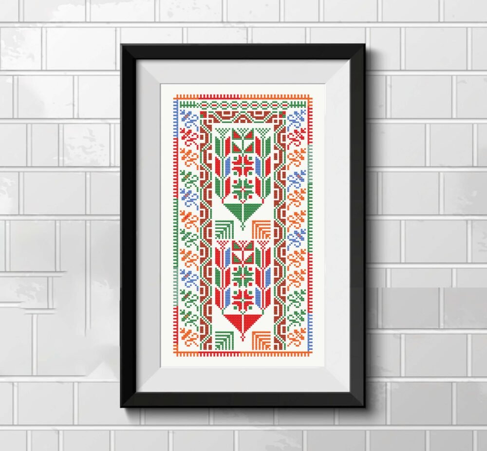 thobe bookmark style pattern motif cross stitch palestine pdf instant download