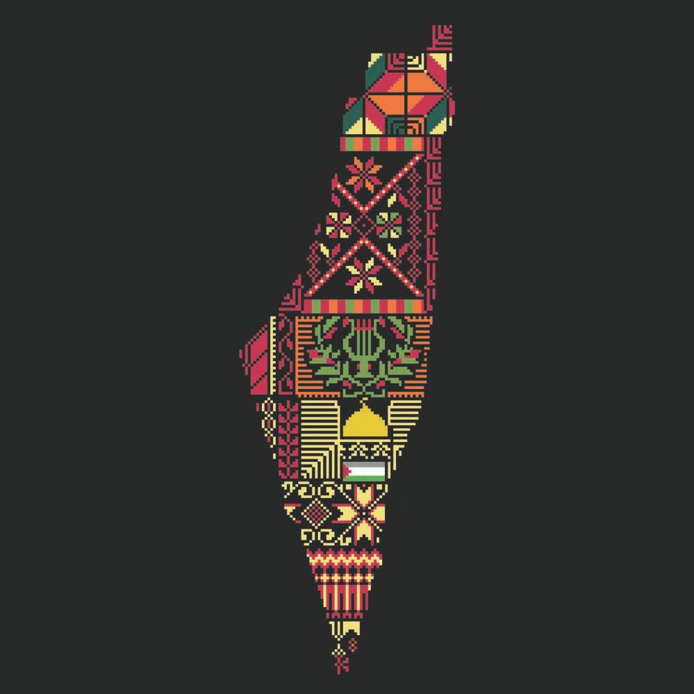 palestine map tatreez, motif tatreez pattern wall decor,instant download home decor palestinian tatreez decor tatreez cross stitch pdf chart