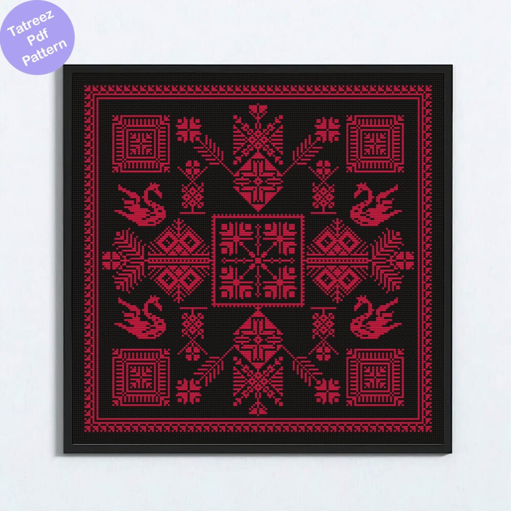 tatreez sampler pattern,palestinians tatreez pattern,motif sampler pattern,palestinians cross stitch sampler pdf chart,palestinians sampler