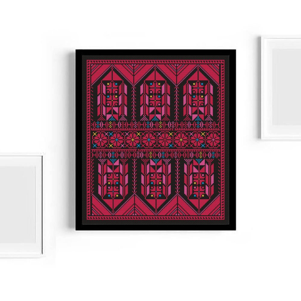 sampler palestine tatreez pattern, motif sampler,cross stitch sampler,tatreez pattern sampler, palestinians cross stitch sampler