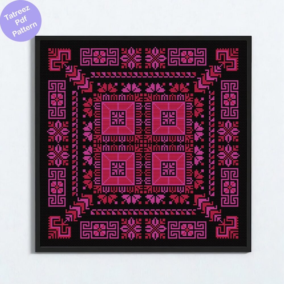 tatreez sampler pattern,palestinians tatreez pattern,motif sampler pattern,palestinians cross stitch sampler pdf chart ,palestine sampler