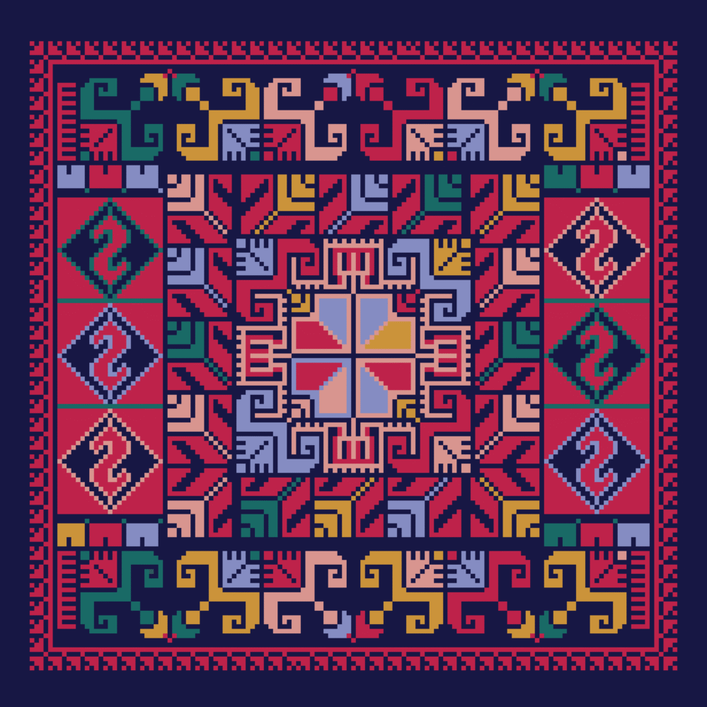 tatreez sampler pattern,size palestinians tatreez pattern,motif sampler pattern,palestinians cross stitch sampler pdf chart