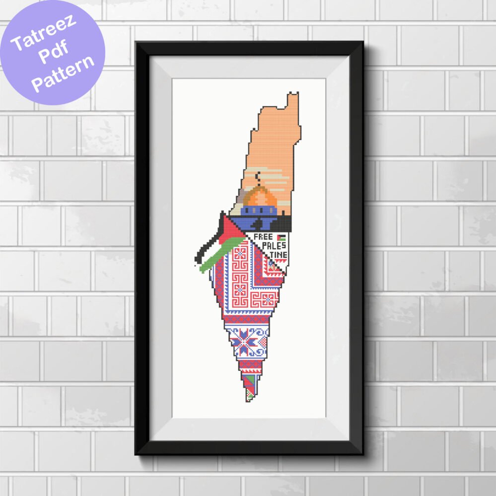 palestine map,al aqsa tatreez pattern,motif, tatreez free palestine map cross stitch pdf tatreez pattern palestine,palestine map motif