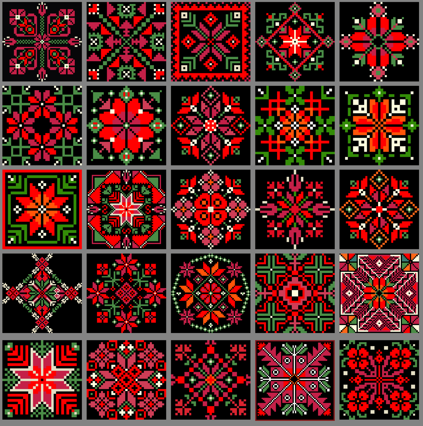 25+ Mini Tatreez Pattern Bundle | Easy Embroidery Designs for Beginners | Cross Stitch PDF | Sale Offer - Image 2