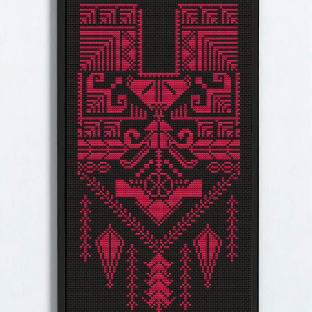 Thobe Tatreez Embroidery PDF | Palestinian Cross Stitch Pattern
