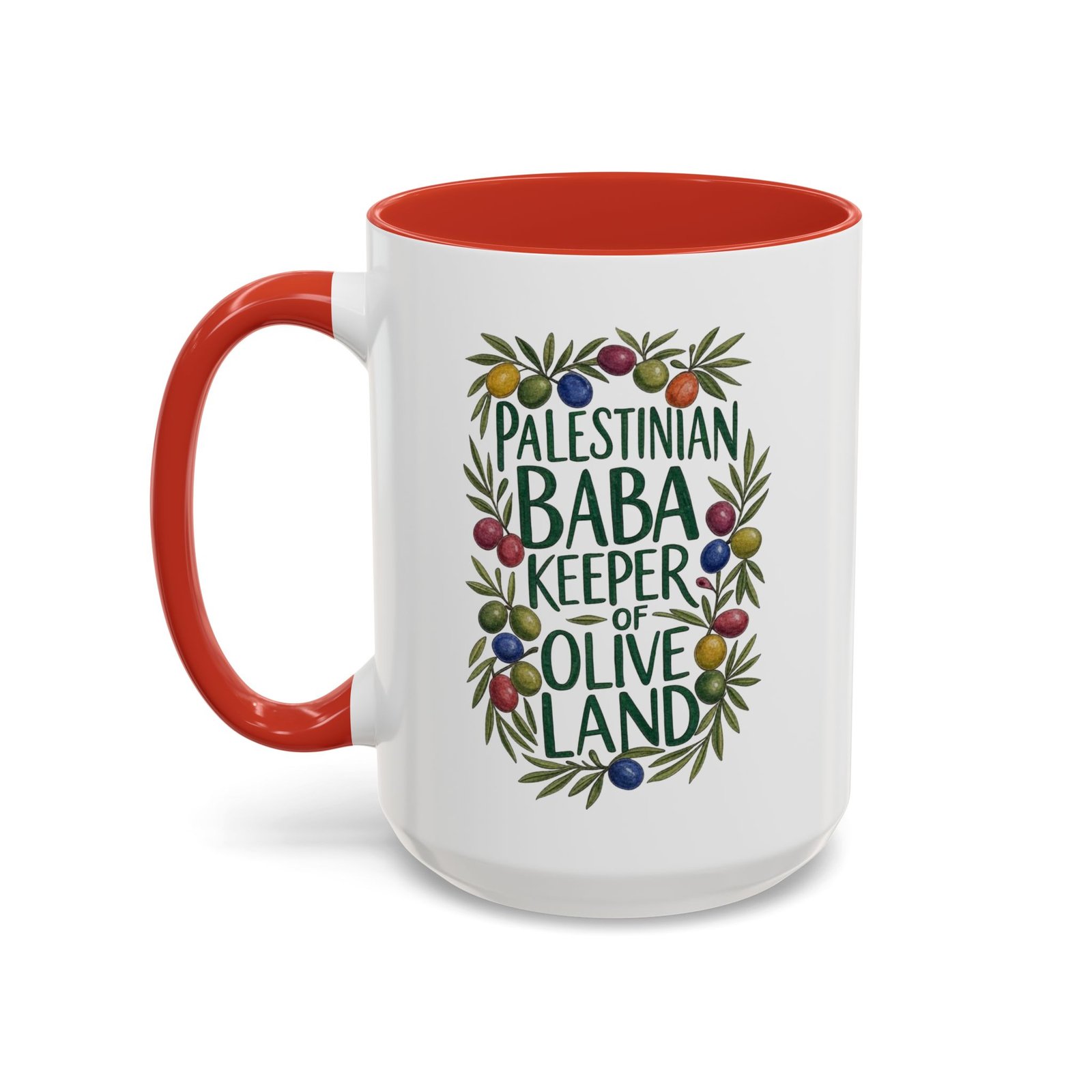 Olive Branch Palestinian Baba Mug | Keeper of Olive Land Coffee Cup
