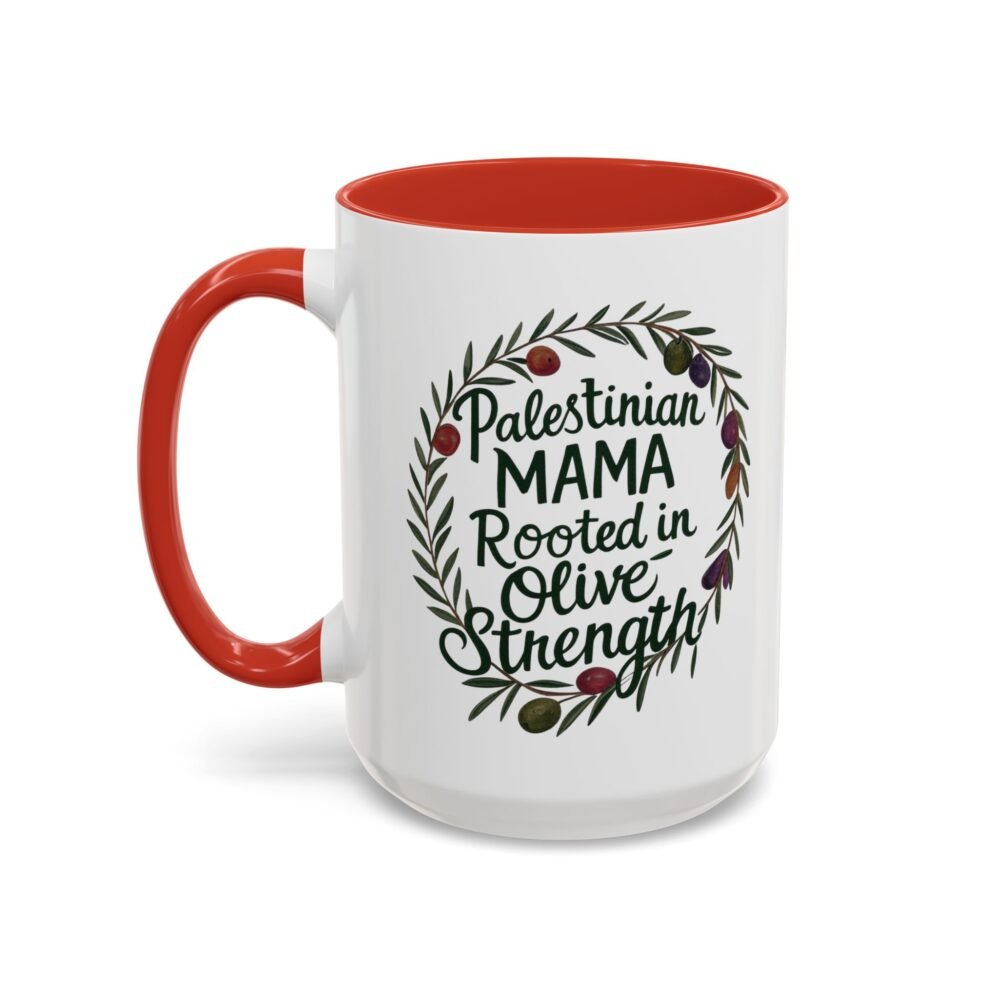 Palestinian Mama Olive Strength Mug | Accent Coffee Mug