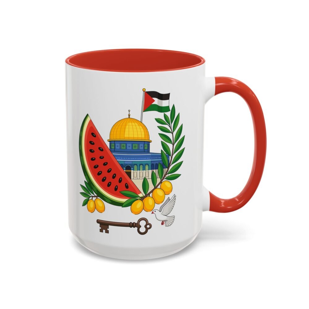 Palestine Freedom Al Aqsa Watermelon Olive Branch Dove Mug