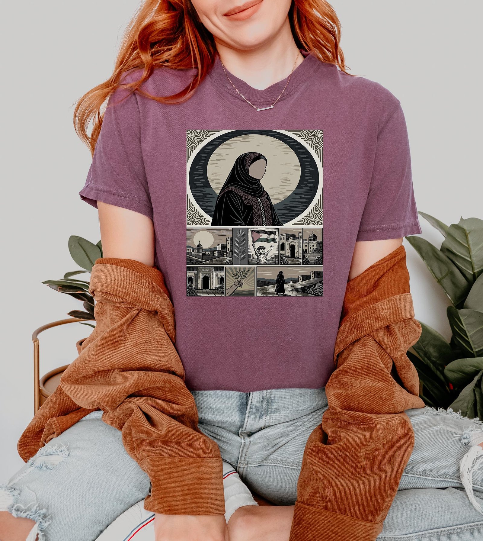 Copy of Free Palestine Floral Tee, Unisex T-Shirt for Protest & Activism, Gift for Supporters, Casual Wear, Fundraising Event Shirt - Image 3