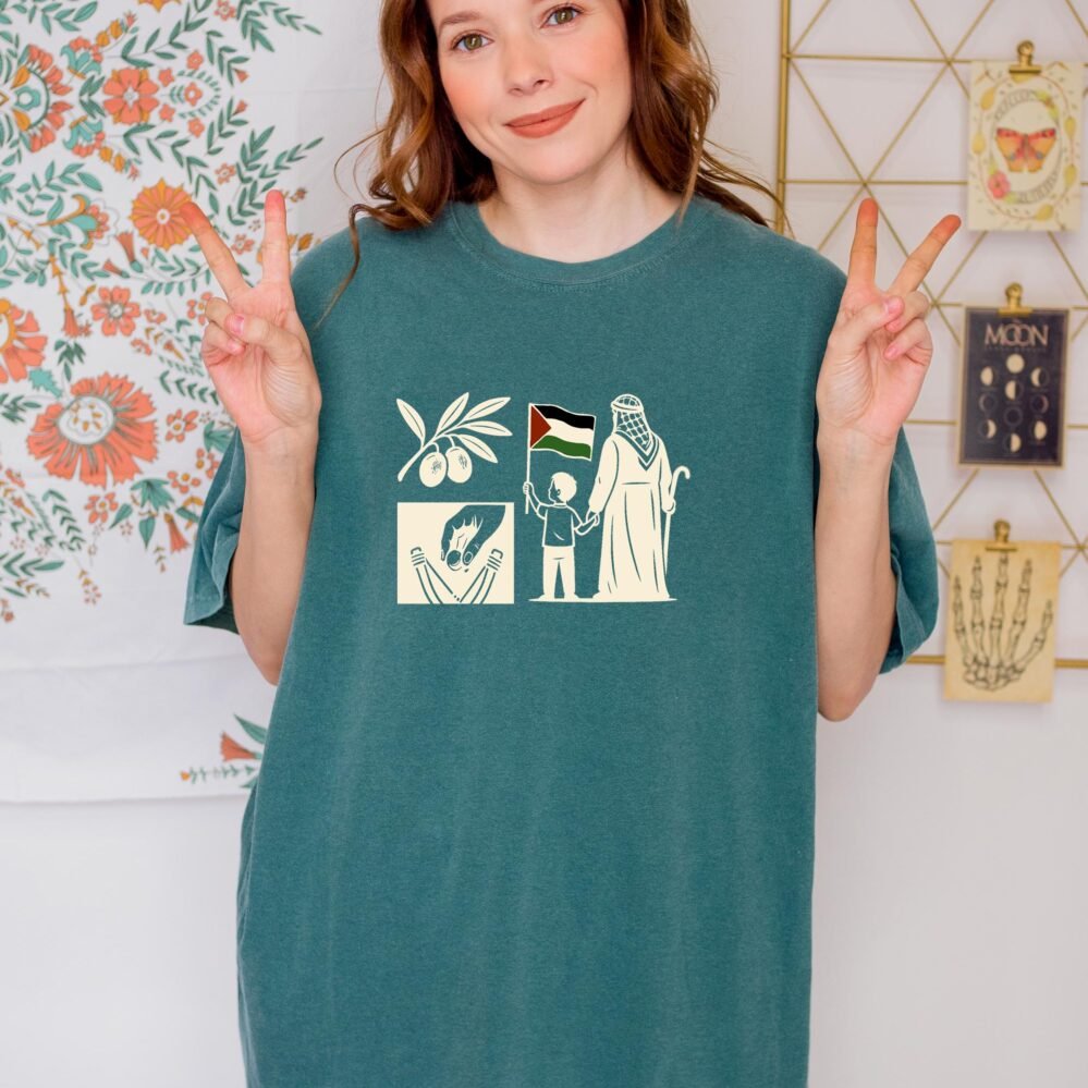 Free Palestine Floral Tee, Unisex T-Shirt for Protest & Activism, Gift for Supporters, Casual Wear, Fundraising Event Shirt