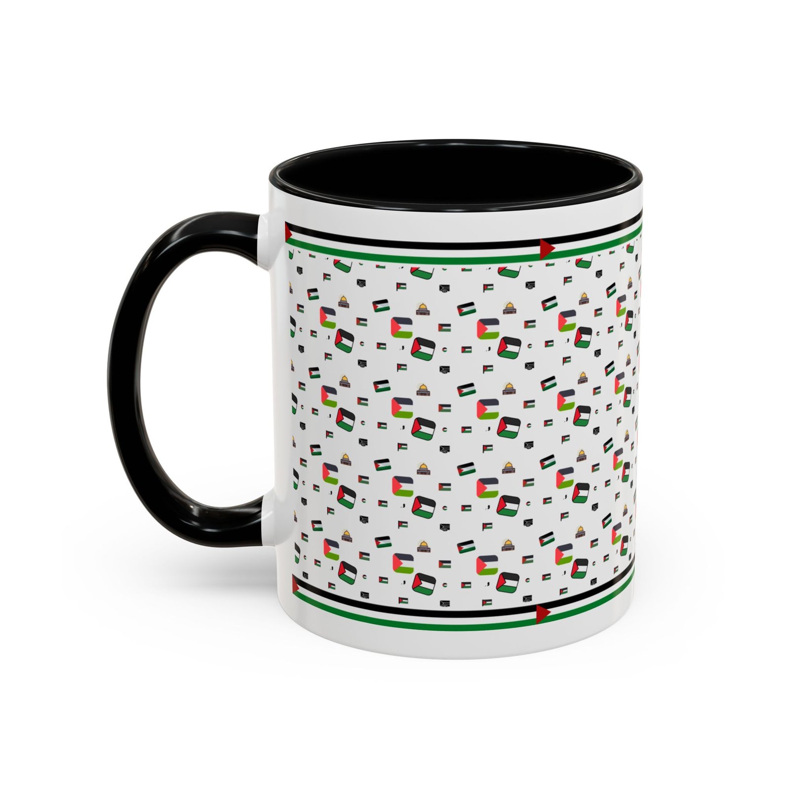 palestine flag al aqsa printed mugs ,palestinians mugs ,palestine coffee mugs - Image 3