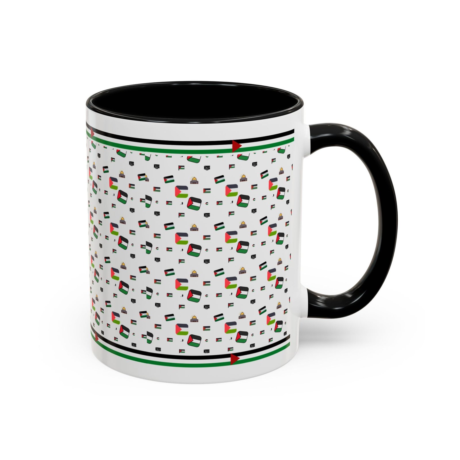 palestine flag al aqsa printed mugs ,palestinians mugs ,palestine coffee mugs - Image 2